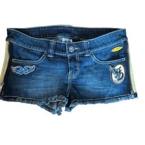 Harley Davidson Denim Shorts Size 0 With Functioning Side Zippers